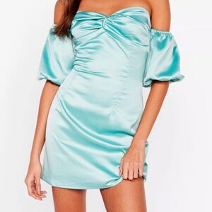 NWT Nasty Gal blue green teal short dress